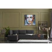 Hoekbank met slaapfunctie Links Fly Antraciet