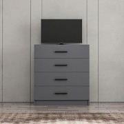 Ladekast Kale TV Antraciet Melamine 90x100x47 cm