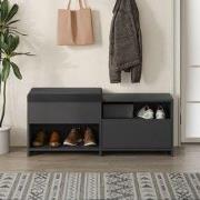 Schoenenkast Filux Antraciet Melamine 120,3x51x40,5 cm