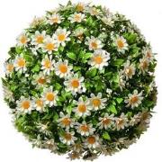 Clayre & Eef Buxus bol Ø 30 cm Wit Groen Kunststof Rond