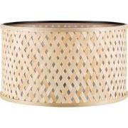 Bamboo Lampenkap - Cilindrisch - Beige - Boheemse stijl - ø40 x 22 cm ...