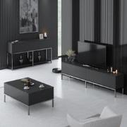 Meubelset Antraciet Lord - Salontafel + TV Meubel + Dressoir - Zilver ...