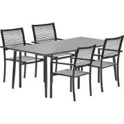 Garden Impressions Tess tuinset 5-delig donker grijs - Senna tuintafel...