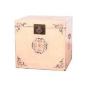 Fine Asianliving Antieke Chinese Kist Handbeschilderd Wit Creme