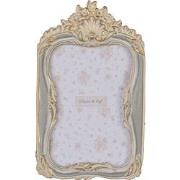 Clayre & Eef Fotolijst 10x15 cm Grijs Goudkleurig Kunststof Glas