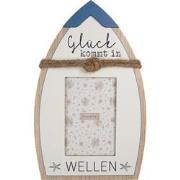 Clayre & Eef Fotolijst 10x15 cm Wit Houtproduct Boot