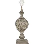 Clayre & Eef Lampenvoet   13x13x43 cm  Grijs Hout Vierkant Lampvoet