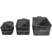 Clayre & Eef Planthouder  45x32x20 cm Grijs Ijzer Rechthoek Planthoude...
