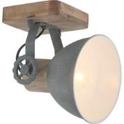 Mexlite - spot - Gearwood - grijs - metaal rubber wood - opbouwspot - ...