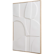 Eefke reliëf wanddecoratie wit - versie 2- 90 x 60 cm