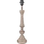 Clayre & Eef Lampenvoet   Ø 13x51 cm Bruin Hout Kunststof Rond Lampvoe...