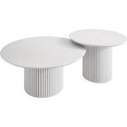 Meubella Salontafel Mixx - Wit - Set van 2