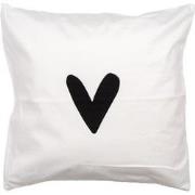 Clayre & Eef Kussenhoes 45x45 cm Wit Polyester Hart