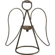 Clayre & Eef Kandelaar Engel 38x18x33 cm Koperkleurig Metaal Kaarsenst...