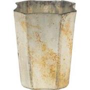 Clayre & Eef Theelichthouder  10x10x13 cm Goudkleurig Glas Waxinelicht...