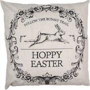 Clayre & Eef Kussenhoes  45x45 cm Beige Zwart Polyester Konijn HOPPY E...
