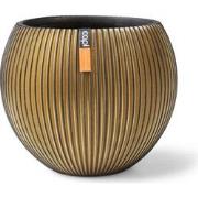 Vaas bol Groove 29x25 zwart goud