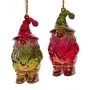 Multi W-Clr Glitter Gnome Ornament 4,4 inch