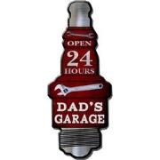 Clayre & Eef Wanddecoratie  20x50 cm Rood Zwart Ijzer Dad's Garage Muu...