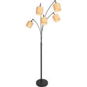 Mexlite - vloerlamp - Bambus - zwart - bamboe - booglamp - E14 - 3671Z...