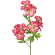 Geranium ooievaarsbek d.roze kunstbloem zijde nepbloem