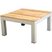 Midori coffee table 77,5x77,5 cm aluminium salix/teak