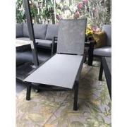 Adkins sunlounger black