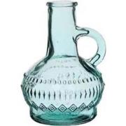Fles lille zacht blauw, dia. 7x10 cm