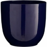 Tusca pot rond d.blauw glanzend h13xd13,5cm