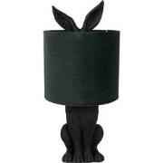 Clayre & Eef Tafellamp Konijn Ø 20x43 cm Zwart Groen Kunststof