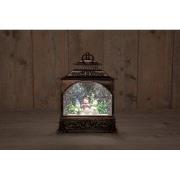 B.O. Lantern Snowman Glitter Water Led Warm White 22X8X29 cm