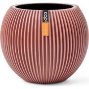 Vaas bol Groove 12x10 roze bloempot