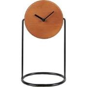 Clayre & Eef Tafelklok  28 cm Bruin Zwart Hout Ijzer Tafelklokken Binn...