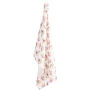 Clayre & Eef Theedoek  50x70 cm Rood Wit Katoen Appel Keukenhanddoek