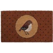 Clayre & Eef Deurmat Vogel 75x45 cm Bruin Kokosvezel Pvc Rechthoek Kok...