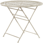 Beliani BIVIO - Inklapbare tafel-Wit-IJzer