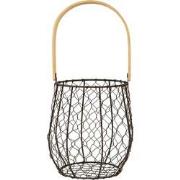 Clayre & Eef Mini Mandje  Ø 15x19 cm Bruin Ijzer Mand