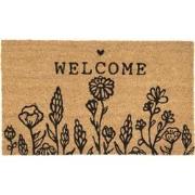 Clayre & Eef Deurmat  75x45 cm Bruin Zwart Kokosvezel Pvc Rechthoek Bl...