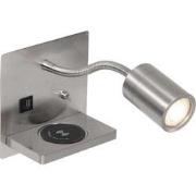 Mexlite - wandlamp - Upround - staal - metaal - bedlampje - GU10 - 365...