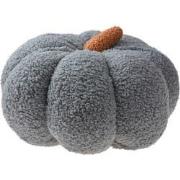 Clayre & Eef Sierkussen Pompoen Ø 28x18 cm Grijs Stof