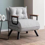 Slaapfauteuil Sando Grijs Teddystof