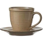 Mica Decorations tabo kop en schotel creme - 7,5 x 4,5 x 7,5 - WIT