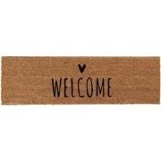 Clayre & Eef Deurmat 75x22 cm Bruin Kokosvezel PVC WELCOME