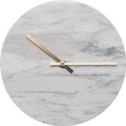 Zuiver Marble Time Klok/ Wandklok Rond Marmer Wit