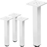 Set van 4 tafelpoten I-Design 30 cm wit glanzend van gepoedercoat staa...