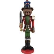 Clayre & Eef Kerstdecoratie Notenkraker 7x6x20 cm Rood Groen Kunststof