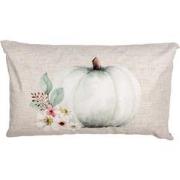 Clayre & Eef Kussenhoes 30x50 cm Beige Groen Polyester Pompoen Sierkus...