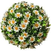 Clayre & Eef Buxus bol Ø 22 cm Wit Groen Kunststof Rond
