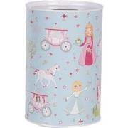 Clayre & Eef Spaarpot Ø 10x15 cm Blauw Metaal