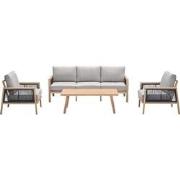 Garden Impressions San Capri loungeset 4-delig - light teak aluminium